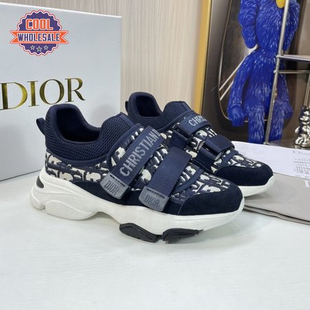 DIOR D-WANDER SNEAKER DEEP BLUE DIOR OBLIQUE TECHNICAL FABRIC - CD101