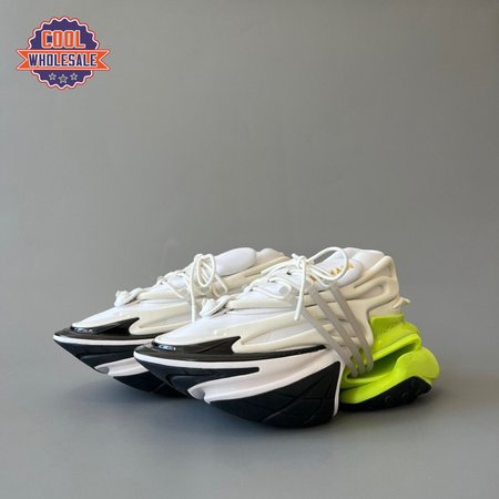 BALMAIN UNICORN LOW-TOP WHITE YELLOW - BLM001