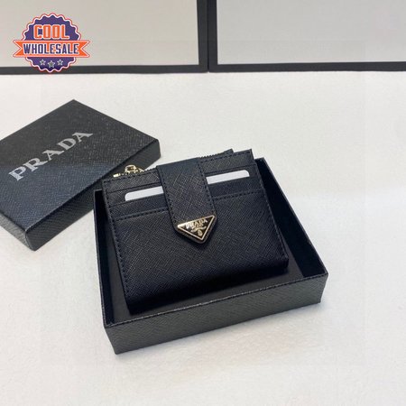 Prada Saffiano And Leather Card Holder