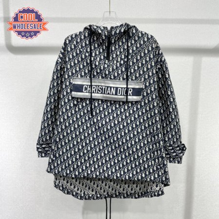 Christian Dior | Hoodie Anorak Blue And Ecru Oblique Oversize