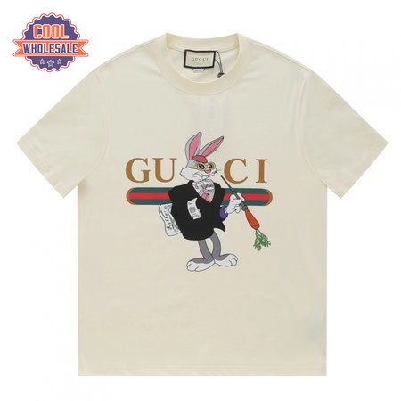 Gucci 2023 Spring and Summer New Year of the Rabbit Limited Letter ogo Short Sleeve T-shirt