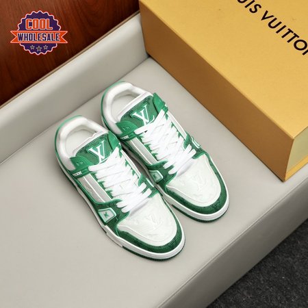 trainer low white green
