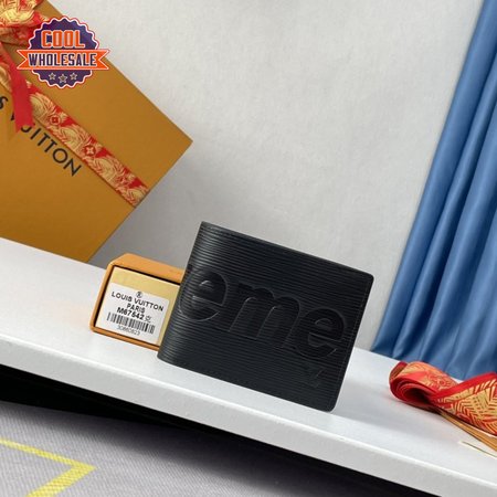 x Supreme Slender Wallet Epi Black