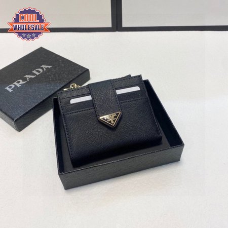 Prada Saffiano And Leather Card Holder