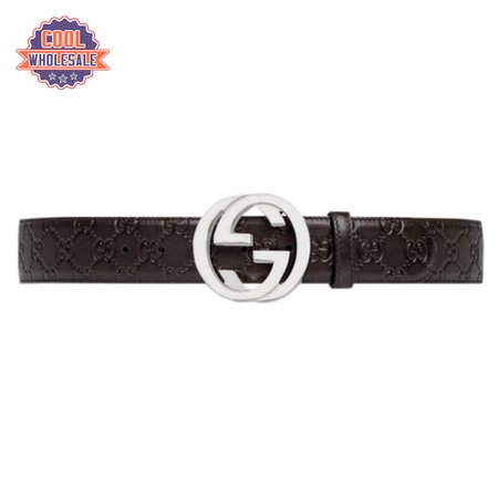 Gucci Guccissima Leather Interlocking GG Buckle Belt - BPR008