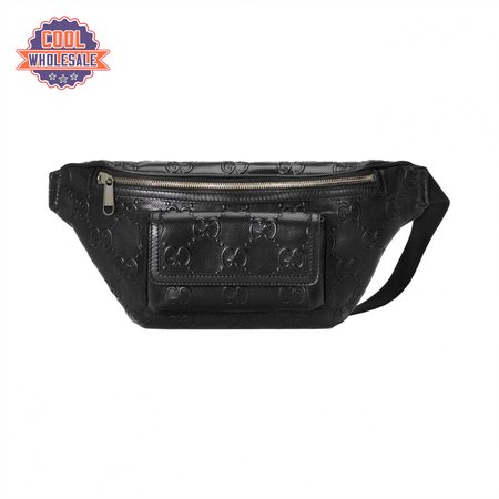 Gucci Black GG Embossed Belt Bag - GBB004