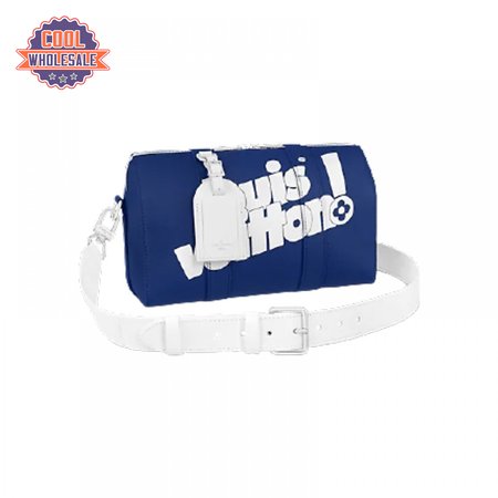 city keepall blue cowhide leather - ldb123