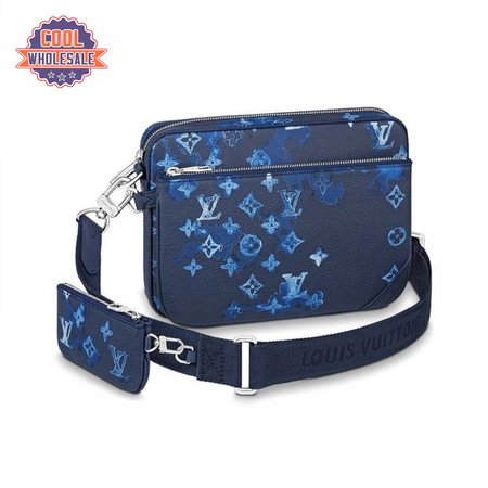 trio messenger ink watercoler cowhide leather - lmb011