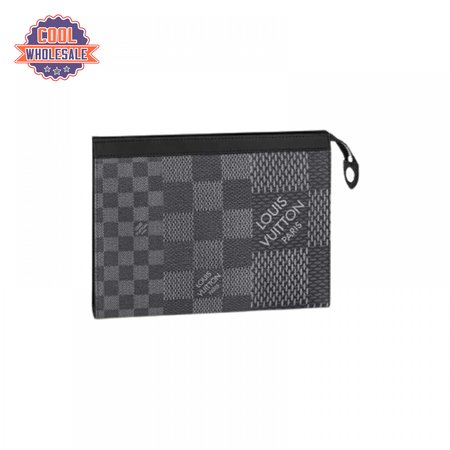 pochette voyage mm damier graphite canvas lp52