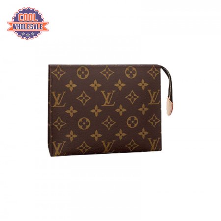 toiletry pouch 19 monogram canvas in brown lp48