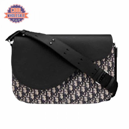 BEIGE AND BLACK DIOR OBLIQUE JACQUARD AND BLACK GRAINED CALFSKIN