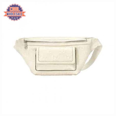 GG EMBOSSED BELT BAG IN WHITE GG EMBOSSED LEATHER - GBC13