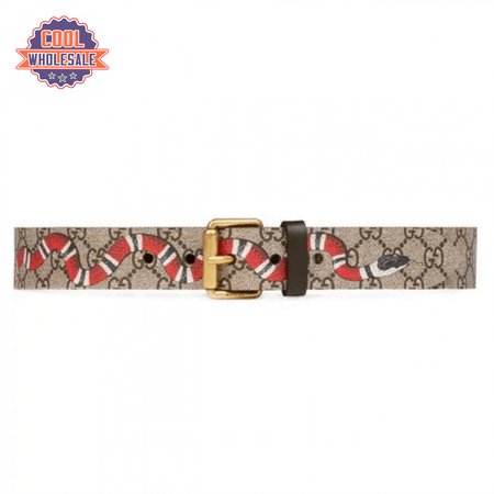 GUCCI SNAKE PRINT GG SUPREME BELT - B42