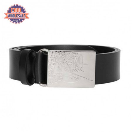 BURBERRY BLACK MEN'S LUKE LEATHER BELT - B24