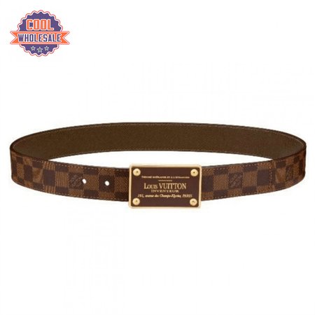 inventeur damier ebene/graphite belt - b159