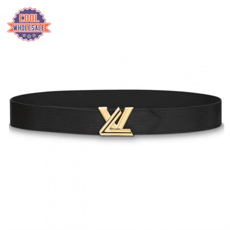 epi leather twist 40mm belt m0068w black - b138