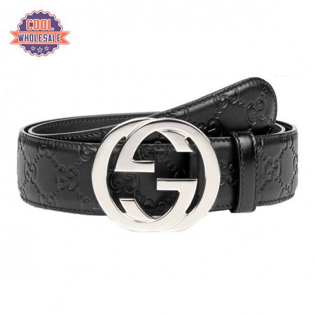 GUCCI INTERLOCKING-G LEATHER BELT - B7