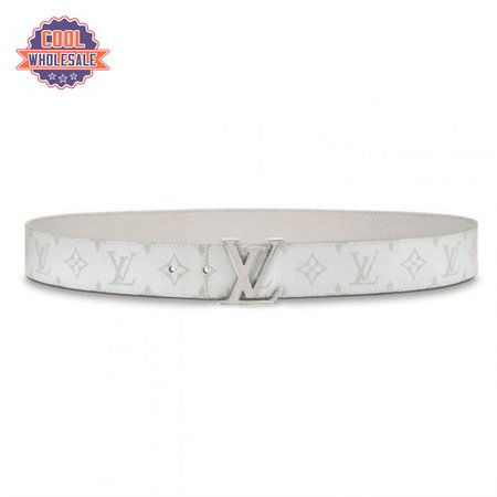men's initiales 40mm reversible belt white - b127