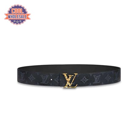 initiales 40mm reversible monogram canvas belt - b102