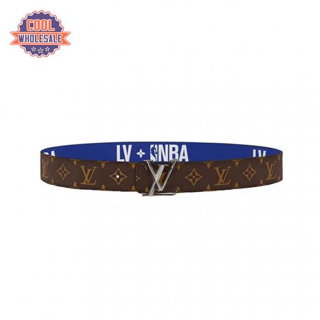x nba 3 steps 40mm reversible monogram canvas belt - b100