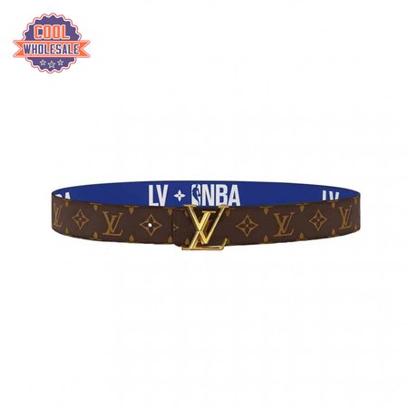 x nba 3 steps 40mm reversible monogram canvas belt - b99
