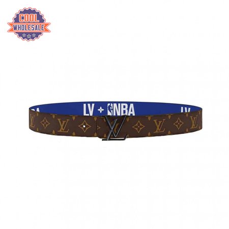 x nba 3 steps 40mm reversible monogram canvas belt - b98