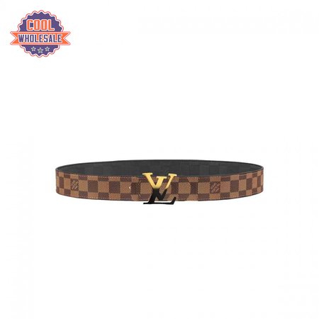 initiales 40mm reversible damier ebene canvas belt - b89