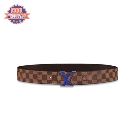 initiales 40mm reversible damier ebene canvas belt - b85