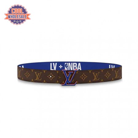x nba 3 steps 40mm reversible monogram canvas belt - b82