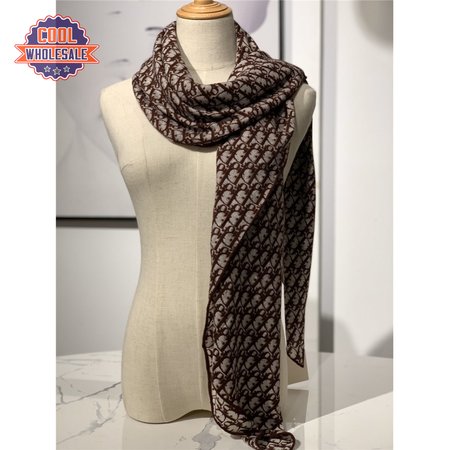 Dior cashmere shawl red wine