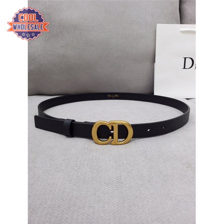 dior CD black leather belt