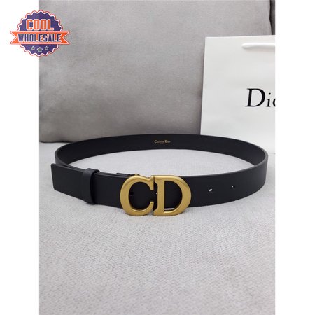 dior CD black leather belt