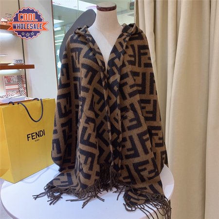 fendi FF classic pattern cashmere cloak