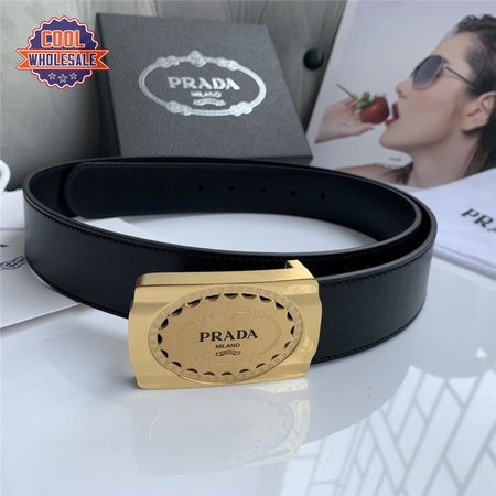 Prada 38mm belt mens gold