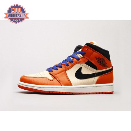 Air Jordan 1 Mid Team Orange Black Unisex