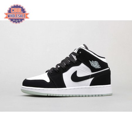 Air Jordan 1 Mid White Black Teal Tint 36-46