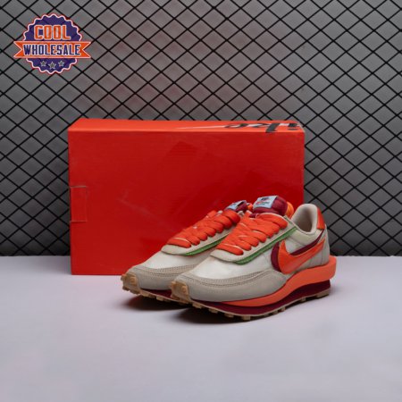Nike LD Waffle CLOT Kiss of Death Net Orange Blaze DH1347-100 Unisex