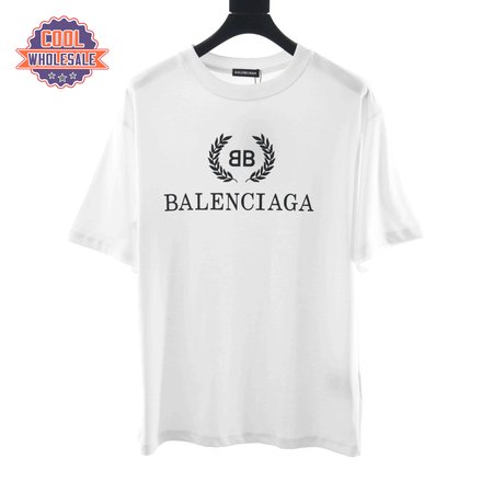 BALENCIAGA WHEAT EAR SHORT SLEEVE WHITE T SHIRT