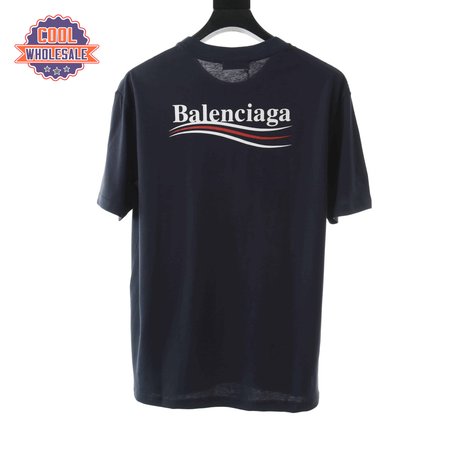 BALENCIAGA CLASSIC NAVY COKE SHORT SLEEVE