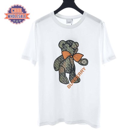 BURBERRY BOW BEAR PRINT SHORT WHITE SLEEVE