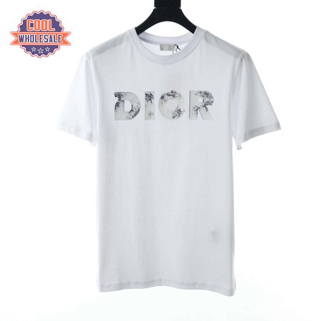 DIOR LETTER RENDERING HEAT TRANSFER LOGO T-SHIRT