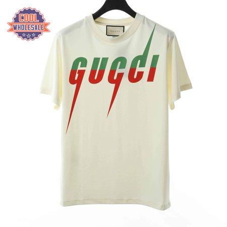 GUCCI 20SS LIGHTNING LOGO SHORT SLEEVE T SHIRT