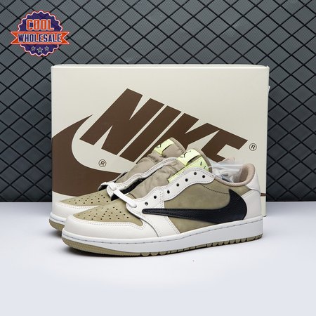 Jordan 1 Retro Low Golf Travis Scott Neutral Olive FZ3124-200 Unisex