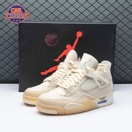 Air Jordan 4 RERO x Off-White AJ4 OW Sail Unisex