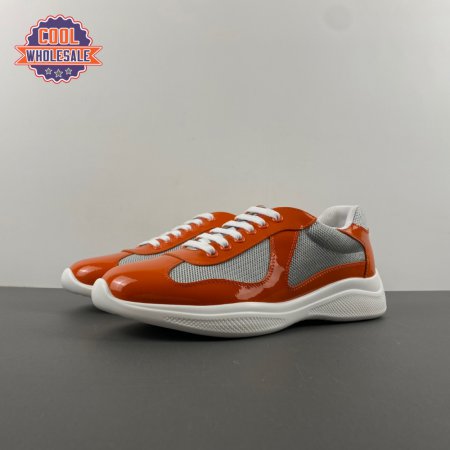 Prada America's Cup Orange Sneakers