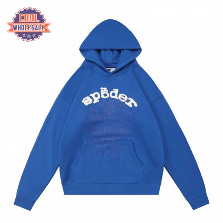 Sp5der Hoodies Blue