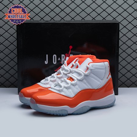 Air Jordan 11 Retro High 72-10 White Orange Men's