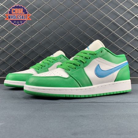Jordan 1 Low Lucky Green Aquatone DC0774-304 Unisex