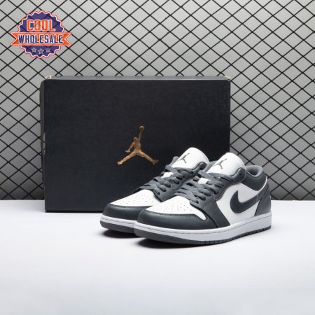 Jordan 1 Low Grey White 553558-044 Unisex