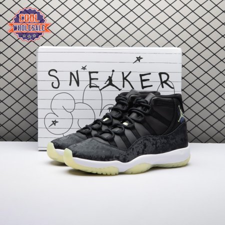 Jordan 11 Retro Black Barely Volt IB1378-001 Unisex